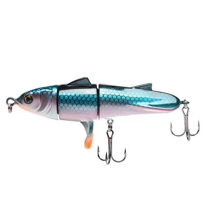 China ABS Plastic 11cm/24g Concerted Floating Satwater 3 Section Lure Baits Bass Topwater Popper Fishing Lures Hard for sale