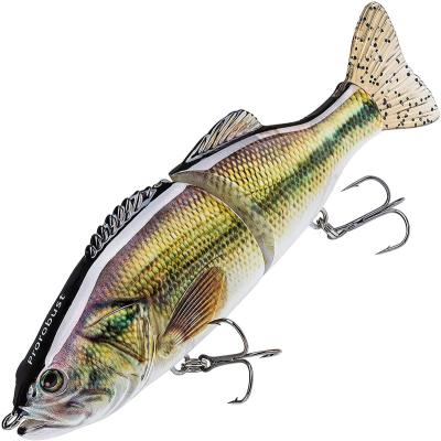 China ABS 170mm Slip 87g Bait Body 2 Big Game Hard Section Joined Lure Swimbait Fishing Lures for sale