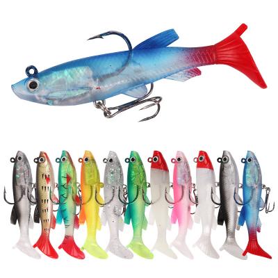 China Silicone Prorobust Lead Jig Head Swimbait Single Hook Soft Fishing Lures Bionic Fishing Builds Fishing Soft Lures for sale