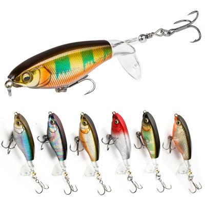 China PROROBUST 70mm 85mm Snap Fishing Lure 5.8g 10.5g Big Lie Plopper Bass Lures Floating Rotating Tail Bait Artificial Hard Bait ALYE009 for sale