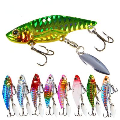 China 12g/16g VIB Vibrating Hard Casting Spoons Fishing Treble Hooks For Bass Trout Fishing Lure ALYE138 for sale