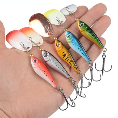 China 12/15/22g Vibrating Sinking Building Spoons VIB Hard Fishing Lure Triple Hooks Spangle Fishing Lures for sale