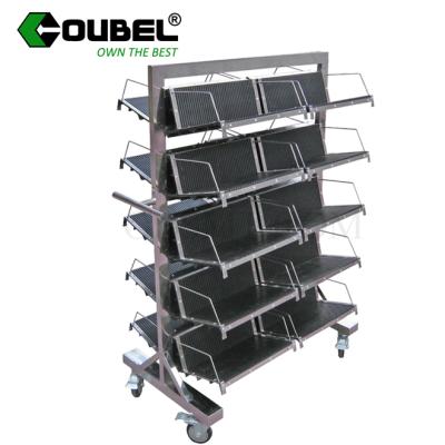 China Anti-Static Storage Stainless Steel SMT ESD PCB Storage Trolley Trolley for sale