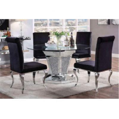 China Modern Design Good Quality Silver Color Modern Design Velvet Fabric Royal Dark Purple Dining Chair For Restaurant for sale