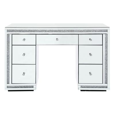 China PANEL Foshan Factory Mirrored Furniture New Design Silver Diamond Crushed Drawers Console Table for sale