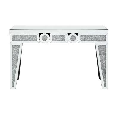 China Wholesale modern silver diamond crushed dressing table bedroom furniture mirrored PANEL new design for sale