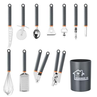 China Durable Anti-Slip Handles 12pcs Cookware Set Copper Kitchen Accessories Kitchen Instrument Set for sale