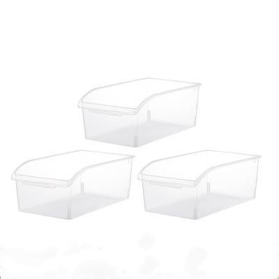 China Freshness Preservation Hand-pulled Kitchen Refrigerator Storage Box Plastic Basket Finish Fresh-Preservation Box for sale