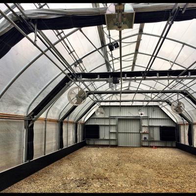 China Hydroponic Commercial Plant Growth Greenhouse Poly Tunnel Light Deprivation Blackout Greenhouse for sale