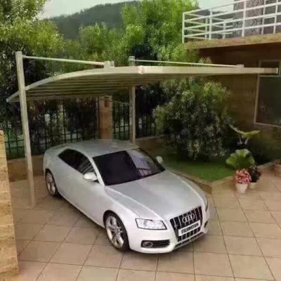 China Car Parking Pull-Out Type Curved Top Parking Shed Over Solar Car Garage Patio Canopy Parking Rack for sale