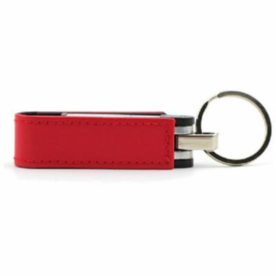 China Creative Leather USB2.0 USB Leather Flash Drive With Keychain 4GB 8GB 16G 32GB Pen Drive Special Gift 64GB Branded Products for sale