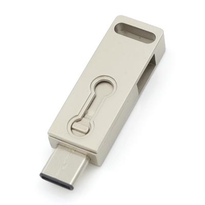 China Metal Twist Type C OTG 32GB 64GB 128GB Dual USB 3.0 Mini Flash Drive Memory Stick U Disk Thumb Drive for sale