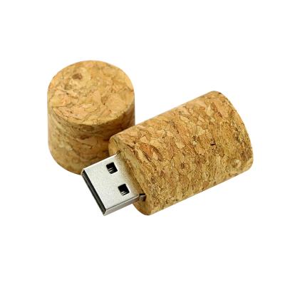 China Customized logo promotional gifts wooden cork USB drive bottle plug 4GB 16G 32GB 64G memory stick wooden pendrive promotional gifts for sale