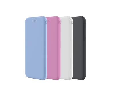 China Custom logo slim ultra thin phone power bank 5000mah powerbank promotion portable mobile charger 5000 mAh power banks for sale