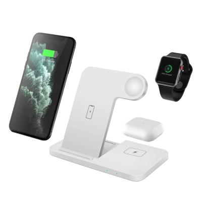 China Foldable Station 10w 15w Multifunctional Hot Selling Mobile Phone Watch Holder Fast Charger Dock Magnetic 3 in 1 Wireless Charger for sale