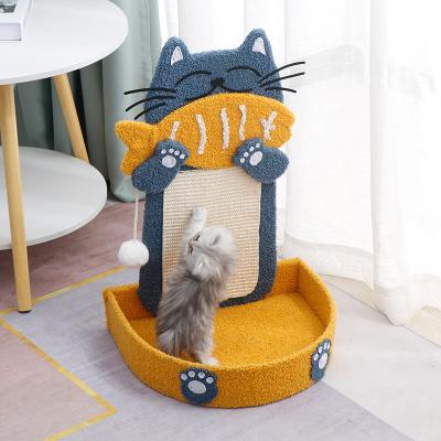 China Cat Interactive Toy Boardround Foldable Sisal-Free Cat Scratching Board Viable Vertical for sale