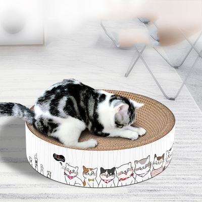 China Viable Wholesale Corrugated Newspaper Distribution Tour Use Resistantcat Cat Nest Scratching Board Grab Dish for sale