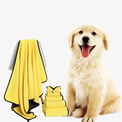 China Viable Wholesale Pet Supplies Cat Thicken Super Absorbent Dog Bath Towel Microfiber Pet Towel for sale