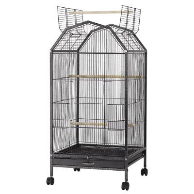 China Outdoor Metal Bird Breeding Cage Cat Wholesale Bird Parrot Cage Large Jaulas De Cotorras Stainless Steel Wire Breathable Pet for sale