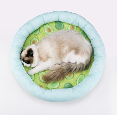 China 2021 New Cat Bed Soft Comfortable Summer Cat Kennel Easy Clean Pet Cool Cute Cooling Mat for sale