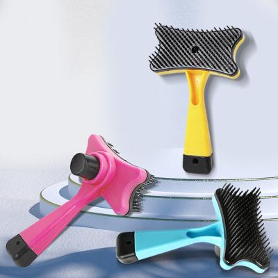 China Viable High Quality Plastic Pet Tool Massage Dog Cleaning Wash Sweep Grooming Hair Brush for sale