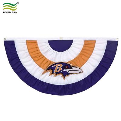 China NFL Hanging Team Pleated Fan Banner Flag for sale