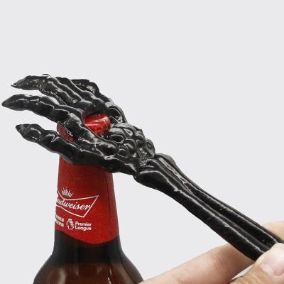 China Accept Logo Factory Personalized Custom Logo Customized Metal Finger Shape Bar Beer Soda Can Bottle Opener for sale