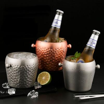 China Viable factory direct wholesale luxury stainless steel ice bucket cooler mini ice bucket for party bar for sale