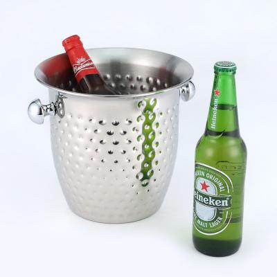 China Sustainable Market Trend Ice Bucket Wine Bucket Stainless Steel Metal Tub For Drinks Ice Bucket for sale