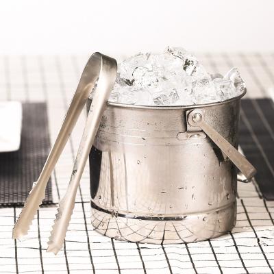 China Customized viable silver luxury stainless ice bucket large ice bucket portable champagne ice bucket for beer for sale