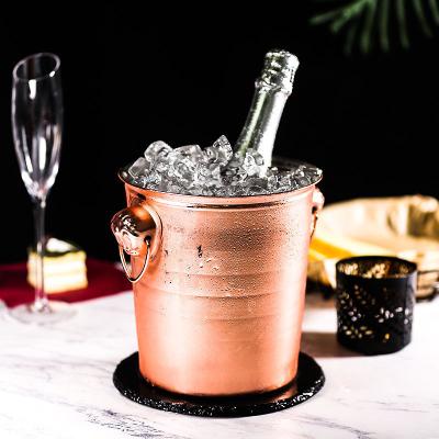 China Viable hot sale wine cooler ice bucket with logo 3L/5L stainless steel with bar set champagne bucket for sale