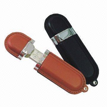 China Leather Presentation Gift Set 4GB 8GB 16GB 32GB USB Flash Drive And Pen Leather Drive for sale