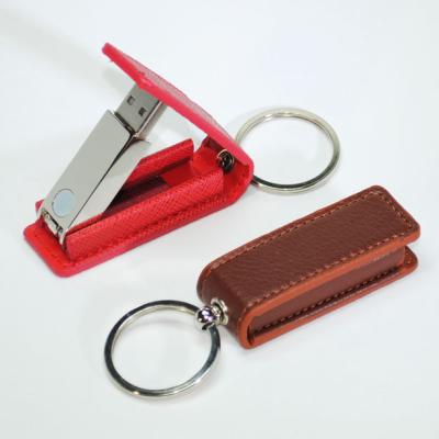 China Presentation Gift Set 4GB 8GB 16GB 32GB USB Drive Leather Pen Leather Flash Drive for sale