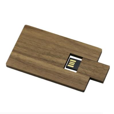 China 4GB 8GB 16GB Wooden USB Credit Card USB Flash Memory Credit Card USB Drive Wooden Credit Card Drives for sale