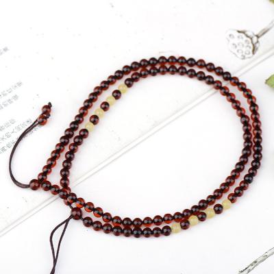 China Adult Amber Certificate Authenticity Genuine 5mm Gemstone Bead Necklace Prayer Jewelry Beads Natural Amber Beads Real Baltic Ambers Ukraine for sale