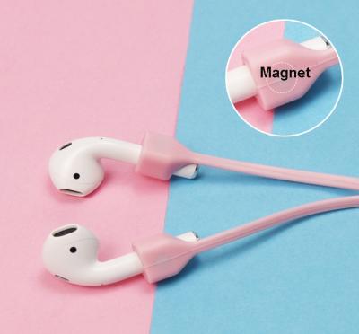 China Wholesale CLASSIC Anti Lost Anti Lost Silicone Collar Magnetic Rope For Wireless Earphone Earbuds Holder Strap for sale