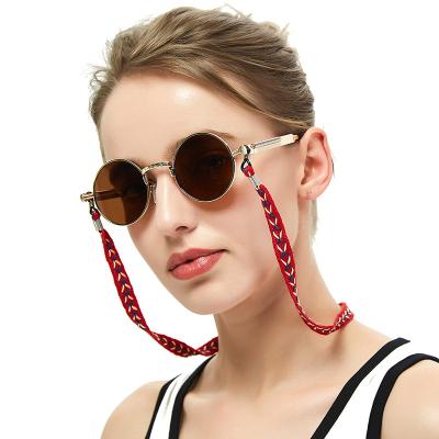 China Ethnic Colorful Cotton Rope Environmentally Friendly Sunglasses Holder Glasses Tie Neck Rope Monocle Chain Sunglasses Tie Anti-skid for sale