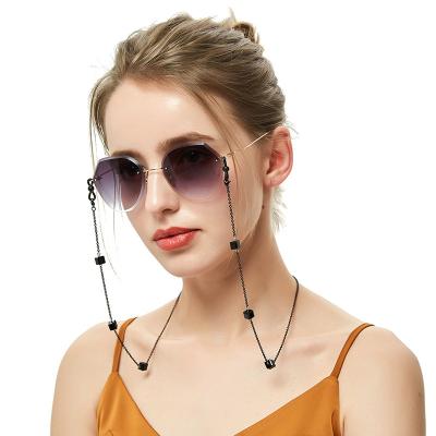 China Sunglasses Holder Reading Glasses Hanging Black Clear Rhinestone Plated Color Sunglasses Monocle Chain Sunglasses Strap Holder Anti-Slip Chain for sale