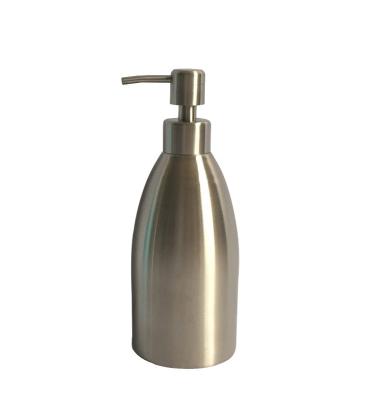 China TOSUN Cosmetic Wholesale Oval Shape 500ml SS304 Stainless Steel Lotion Pump Bottle Conical With SS Lotion Pump Dispenser Supplier for sale