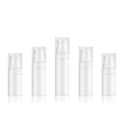 China Wholesale TOSUN Wholesale Mini Small 5ml 10ml 15ml pp cosmetic cream base bottle plastic airless pump white plastic bottle supplier for sale