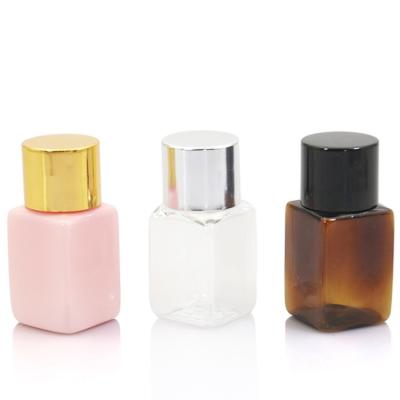 China Wholesale 10ml Cosmetic PET TOSUN Plastic Bottles Packaging 10ml Amber Pink Clear Empty MIni Small Pocket Square for sale