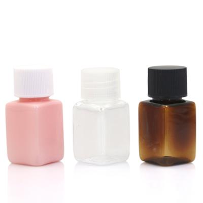 China BEAUTY PACKAGING TOSUN Wholesale 10ml Amber Pink Clear Empty MIni Small Pocket Square PET Bottles Packaging 10ml Plastic Supplier for sale