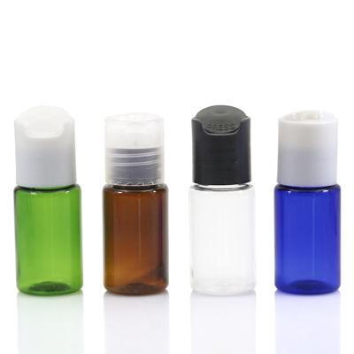 China TOSUN Cosmetic 10ml PET Plastic Hand Sanitizer Amber Green Blue Clear Empty MIni Small Pocket Bottles With Disc Cap Packing Supplier for sale