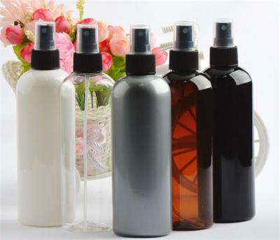 China TOSUN Amber Black Clear Gray White PET Cosmetic Plastic Mist Spray Bottles 300ml With Mist Sprayer Black Clear White Plastic Supplier for sale