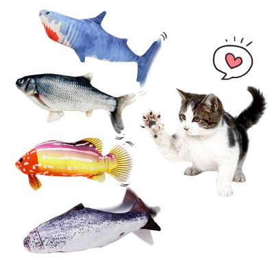 China USB Cat Playing Electric Moving Floppy Sustainable Fish Toy Rechargeable Catnip Katzenspielzeug Interactive Cat Fish Toy for sale