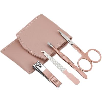 China 4 Piece Eco - Friendly Manicure Tools Gift Personal Rose Gold Nail Clippers for sale