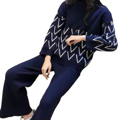 China Anti-wrinkle Winter Style Women's Pullover Spring Breathable Wool Sweater Suit for sale