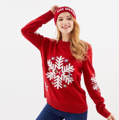 China Anti-wrinkle Christmas Sweater for Men and Women Adult Flashing LED Lights Christmas Pullover Christmas Novelty High Quality Knitted Sweater for sale