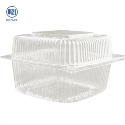 China UNIPACK Recyclable Factory Producing Clear Plastic Clear Transparent Cake Box Cake Box Fruit Cake Box for sale