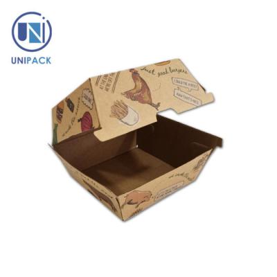 China Unipack Box Recyclable Custom Paper Bucket Customized Hamburger Slider Box For Food Packaging for sale